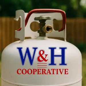W&H Cooperative Logo on Propane Tank