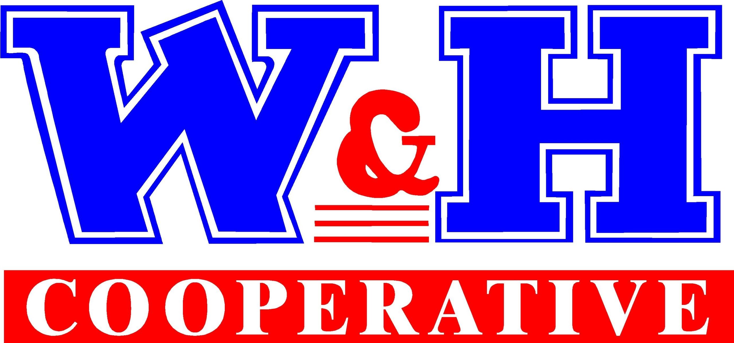 Logo for 'We the People Cooperative' featuring large blue letters 'WE' with a red ampersand and red 'COOPERATIVE' text below on a red banner.